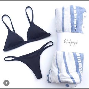 Midori Bikini Luna Siren Top - Navy Blue NWT